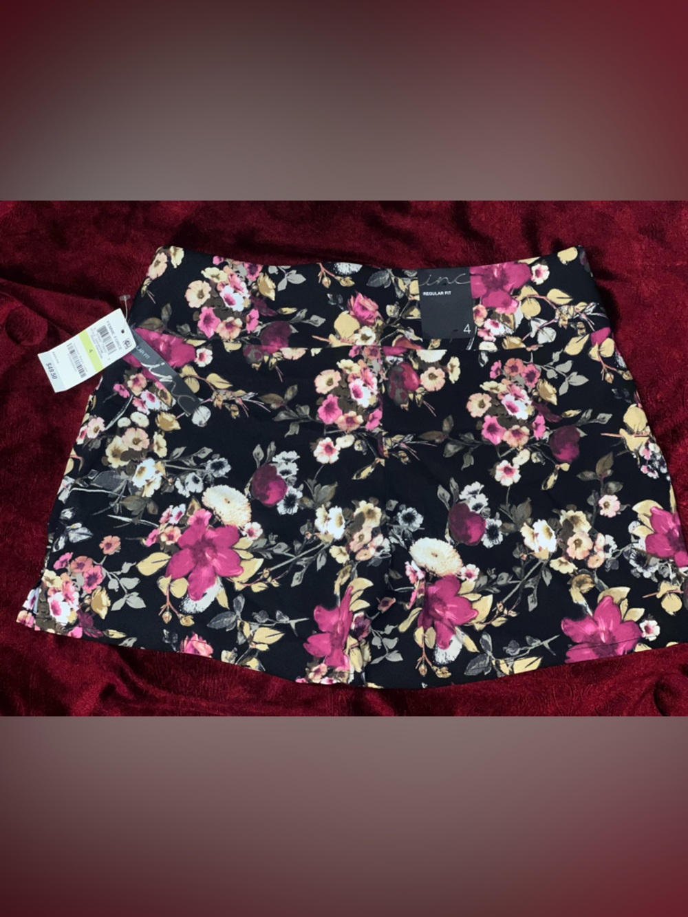 INC. Regular Fit Size 4 Women’s Floral Dress  Shorts Brand New With Tags - Picture 3 of 10